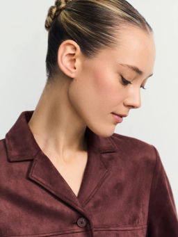 Укороченный жакет из искусственной замши / Zarina