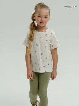 Костюм Мулан бордовые тюльпанчики-оливка - Sovalina фото 8