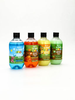 Детский шампунь-гель-пена 3в1, 500 мл, аромат банановый коктейль U LAB