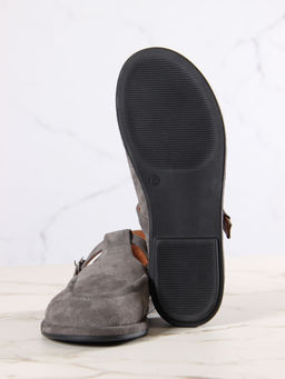 Лоферы босоногие замшевые 1005.010bl.Велюр дарк визон - Edart фото 55