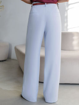 Брюки палаццо с защипами из плотного лиоцелла