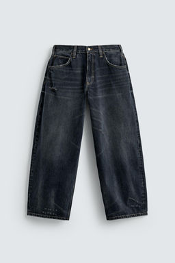 WASHED BALLOON FIT JEANS