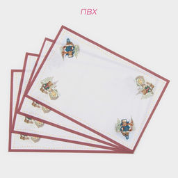 Салфетки сервировочные Доляна Московский мишка, 4 шт., новогодние, 45?30 см  фото 3