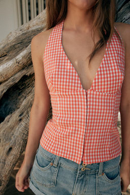 TOP HALTER CORSETERO / Naranja