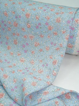 Штапель Весея цв.голубой, ш.1.45м, вискоза-100%, 110гр/м.кв