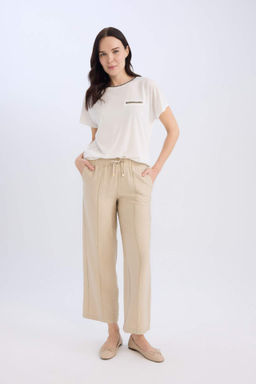 Wide Straight Esnek Belli Cepli Bagc?kl? Duz Paca Pantolon - Defacto фото 2