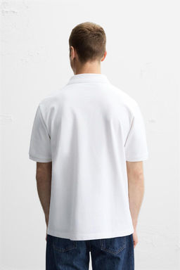 WASHED TEXTURED PIQUE POLO SHIRT - Zara фото 3
