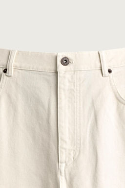 JEANS STRAIGHT RELAXED FIT ALGOD?N - C??AMO / Crudo - Zara фото 7