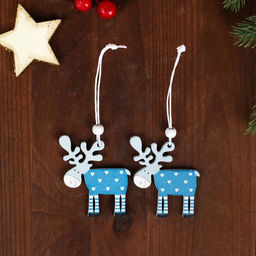 Цена за 3 шт. Елочные игрушки Олени, 2 шт.