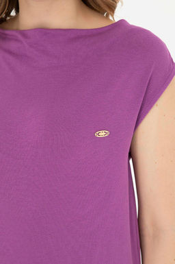 Женская фиолетовая футболка с круглым вырезом Неожиданная скидка в корзине - U.s. polo assn фото 7