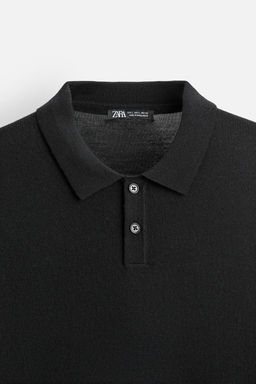 MERINO WOOL KNIT POLO SHIRT - Zara фото 8
