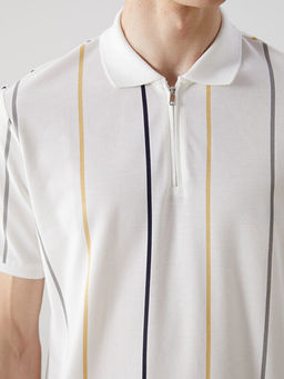 Polo Yaka K?sa Kollu ?izgili Pike Erkek Ti??rt