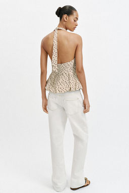 TOP LUNARES GLOBO CON LINO / 930 - Zara фото 3
