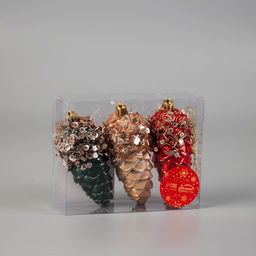 Ёлочные игрушки 3 шт. Шишка Коул 124 см, микс - Зимнее волшебство фото 2