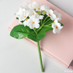 Цветок искусственный БЕЛЫЙ Фиалка 22 см / W01316-2 /уп 112/300/600/ 738968