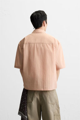 STRIPED CROPPED FIT SHIRT - Zara фото 3