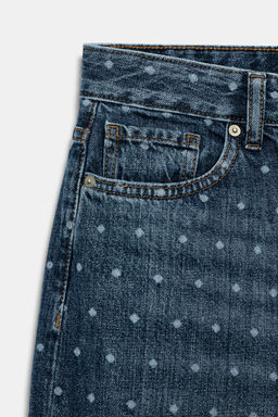 JEANS ZW COLLECTION TAPERED TIRO MEDIO LUNARES / azul - Zara фото 8