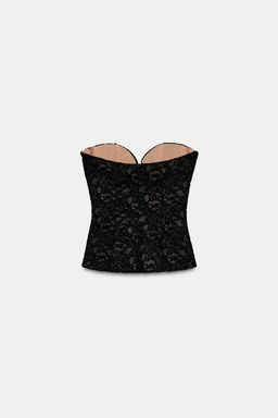 VELVET LACE CORSET - Zara фото 7
