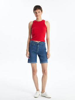 Bermuda Fit Kad?n Jean ?ort