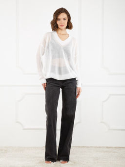 Пуловер женский ZZ-01008 white - Maxroses фото 3