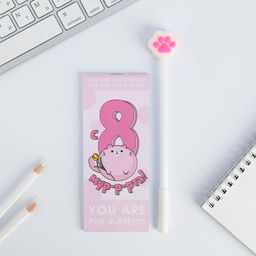 Подарочный набор, блокнот 32 листа A7 и ручка пластик8 марта: С 8 мур-р-рта - Artfox фото 2