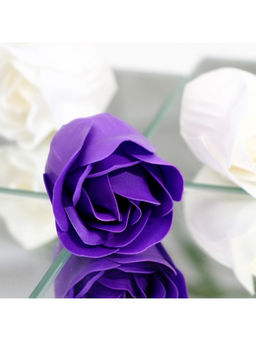 Мыльные розы, фиолетовые и белые, набор 9 шт. - SB BEAUTY фото 6