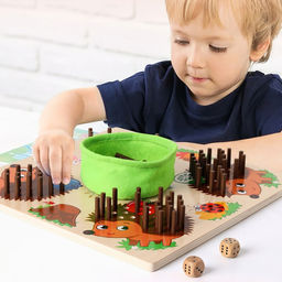 Детская развивающая доска для счёта «Ёжики» 30.5×30.5×1 см