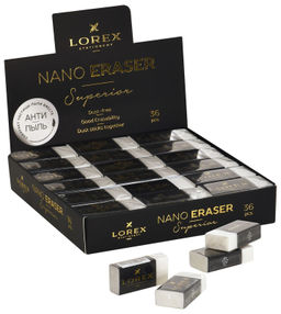 Цена за 1 шт.Ластик LOREX NANO SUPERIOR ПВХ 40х20х11 мм прямоугольный, индивидуальная упаковка