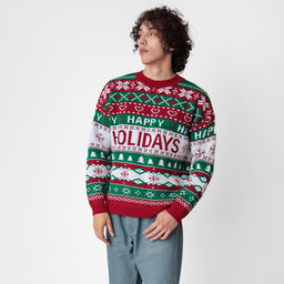 Свитер вязаный новогодний KAFTAN Holidays, размер 50