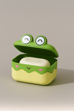 Мыльница Cute frog, green (13*10,5*10 см)