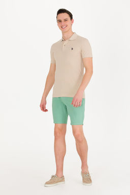 U. S. Polo Assn Мужская базовая футболка с воротником-поло Stone - U.s. polo assn фото 5