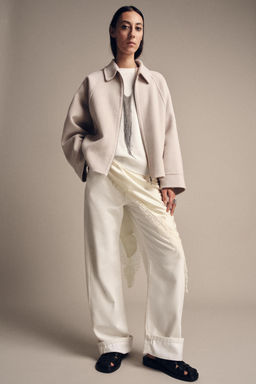 WOOL JACKET WITH ZIP ZW COLLECTION