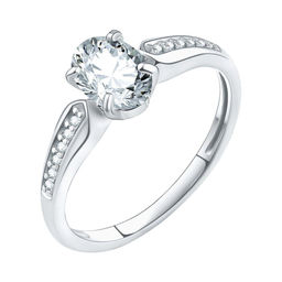 Кольцо из серебра куб.циркон., Л-11812