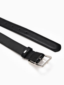 Ремень женский Classic, 110×3 см, пряжка металл, серебристая, чёрный