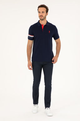 Футболка мужская U.S. Polo Assn темно-синяя хлопок  фото 4