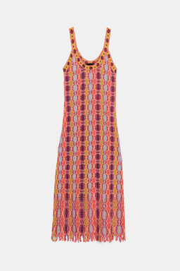 VESTIDO LARGO PUNTO FLECOS / Multicolor - Zara фото 6