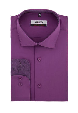 Сорочка мужская длинный рукав GREG 730/117/409/Z/1 STRETCH  фото 2