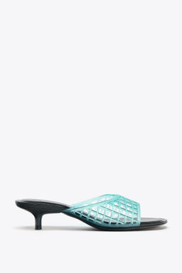 RUBBERISED-EFFECT KITTEN-HEEL MULES - Zara фото 4