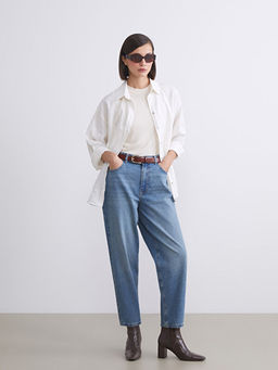 Barrel Fit Kad?n Jean Pantolon