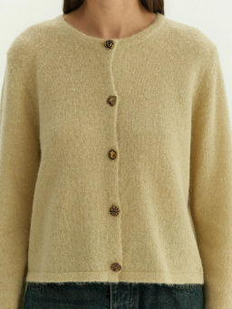 Кардиган из шерсти альпаки, ML747/olivea - Emka фото 5