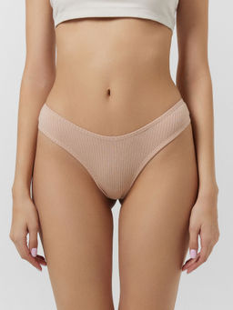 Цена за 2 штуки! Трусы бразилиана женские бежевые