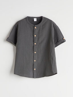 Bisiklet Yaka Dokulu Erkek ?ocuk G?mlek