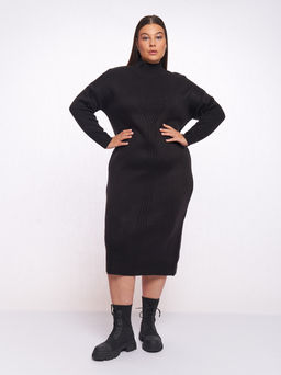 Черное вязаное платье PP91566BLK01 - Артесса фото 2