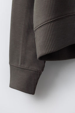 RIBBED BOMBER JACKET WITH MODAL - Zara фото 11