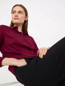 ШОК ЦЕНА - Рубашка однотонная B2412/rachel