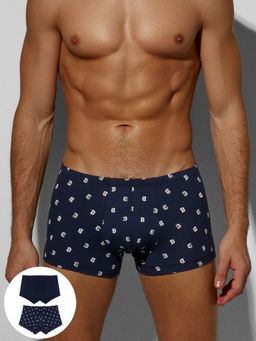 ТРУСЫ МУЖСКИЕ (2ШТ) логотип на глубоком синем +глубоком синем 411216-2