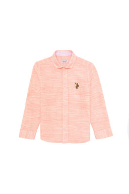U. S. Polo Assn Оранжевая рубашка с длинным рукавом для мальчика