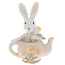 Фигурка декоративная "Заяц в чайнике", L8 W5 H10 см