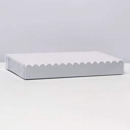 Цена за 5 шт. Коробка для печенья, серебряная, 22×15×3 см