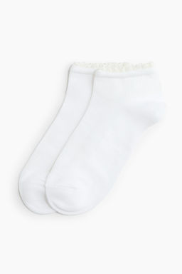 Pack de 2 calcetines sin ca?a ribeteados en encaje - H&m фото 2